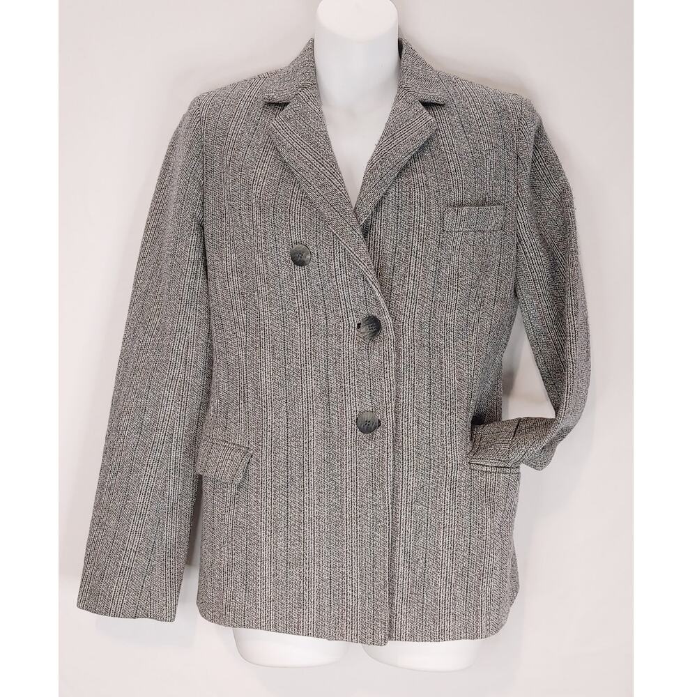 3.1 Phillip Lim Striped Blazer Tailored Fit Single Breasted Gray Womens Size 2